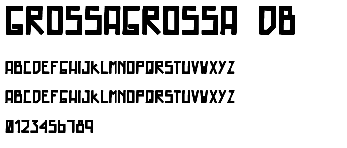GrossaGrossa DB font
